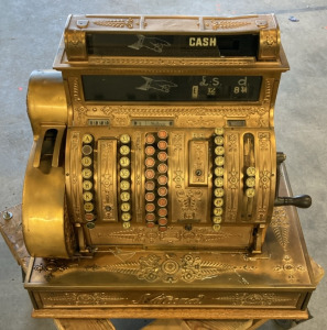 Antique National Cash Register - Made for British Money