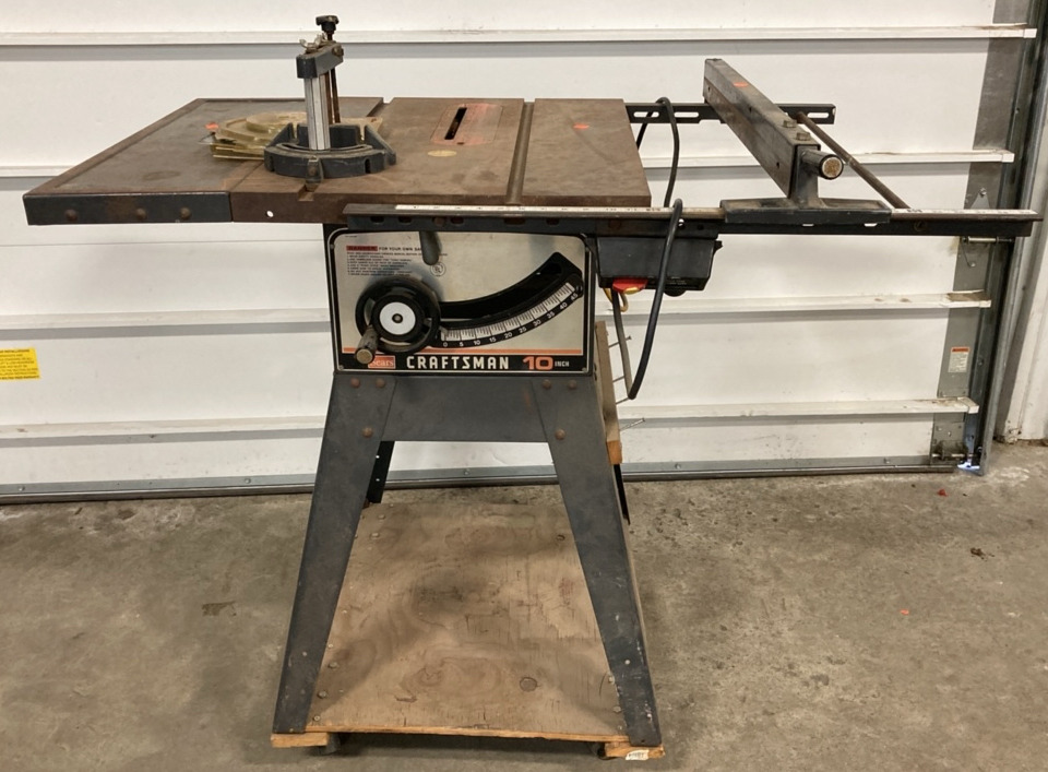 Craftsman 10” Table Saw on Wheels