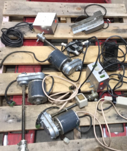 (1) Pallet of Various Electrical Components and DC motors