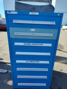 Blue 8 Drawer Tool Cabinet 30"x59"