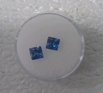 1.60ct. Natural Blue Sapphire Square Cut Faceted Gemstones