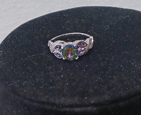 Size 9 Mystic Rainbow Topaz Ring