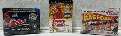 (3) Boxes of 2010s Baseball Cards in Original Packaging