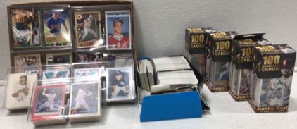 (12) Boxes of 90s Baseball Cards including Skeeter Barnes, Mike Flanagan and more