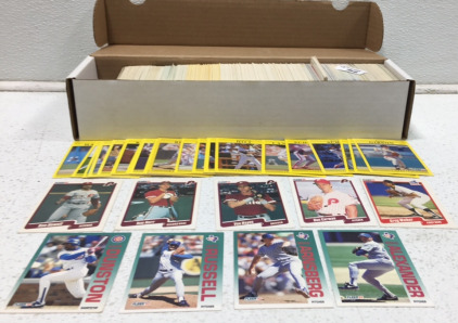 Sleeve of 90s Baseball cards including Paul Gibson, Jeff Russell and more
