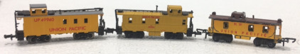 (3) N-Scale Union Pacific Traincars