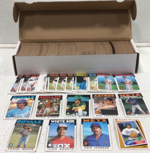Sleeve of 80s Baseball Cards including Dave Johnson, John Denny and more