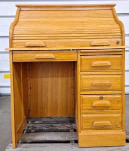 (1) Roll Top Desk Locking W/O Key