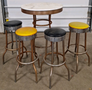 (1) Round Table & (4) Stools