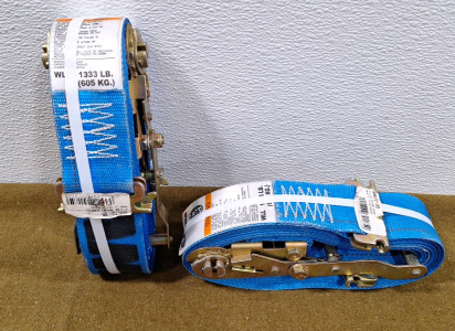 (2) ANCRA 1,333 LB Cargo Ratchet Straps