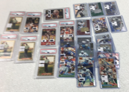 Assortment Of Football Cards (4) Basketball Cards In Cases (29) Cards
