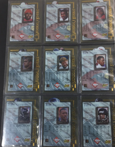 Assortment&rsquo;s Of Vintage Football Cards In Cases (23) Pages Full Darrick Holmes & Bill Brooks & Much More