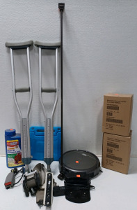 (1) Robotic Vacuum w/Charger (Powers On) (1) Rose & Flower Care (8) 32oz Hand Sanitizer & More