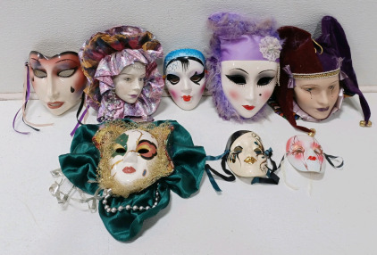 (8) Assorted Porcelain Masks