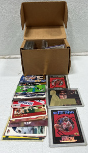 Box of Assorted Football and Basketball Cards including Michael Jordan and more