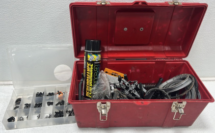 Box of Various RC Car Parts