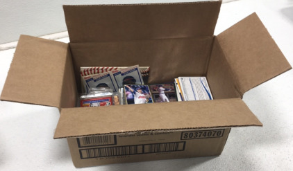 Box of Assorted Sports Cards (Baseball/Football/Hockey)