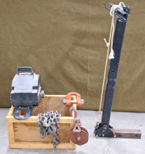 (1) Trailer Hitch Rack, (1) Electric Winch & More