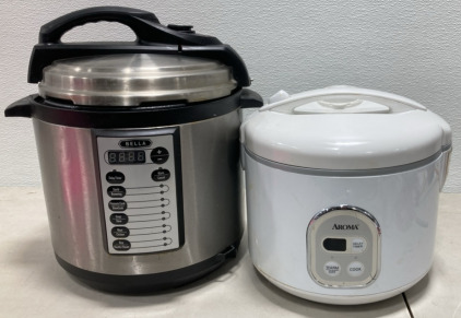 Bella Pressure Cooker, Aroma Rice Cooker