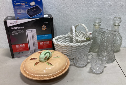 Arris Modem, Again& Again Ultra, Glass Decor, Crystal Glass Wear