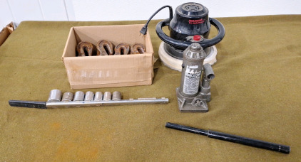 (1) 4 Ton Bottle Jack, (1) 9" Craftsman Buffer/Polisher & More