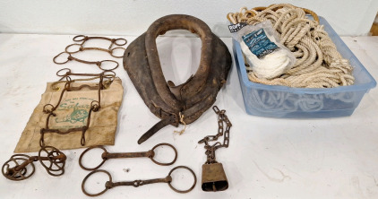 (1) Horse Collar, Assorted Bits & More