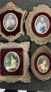 Victorian Cameo Set w/ Brass Frames