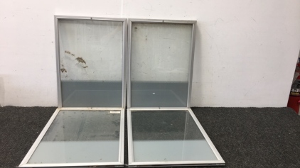 (4) Glass Window Inserts