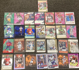 (29) Football Cards W/ Barry Sanders, Dk Metcalf, & More!
