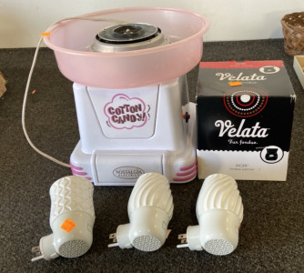 Cotton Candy Machine, Fondue Warmer, Wall Scent Plug-ins