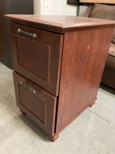 Dark Brown 2-Drawer Filing Cabinet