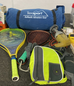 Black And Decker Drill, Texsport Airbed, Tennis Rackets And More
