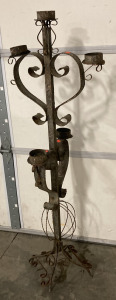 57&rdquo; Decorative Metal Candle Stand