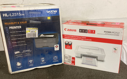 Canon Pixma MG2522 Printer, Brother HL-L2315DW Printer