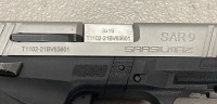 SAR USA Model SAR 9 Sarsilmaz 9mm, Semi Automatic Pistol W/O Magazine - 7