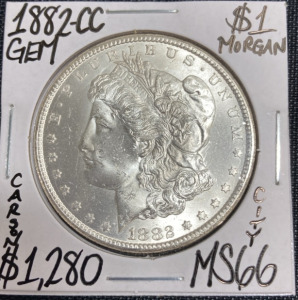 1882-CC MS66 Carson City Gem Morgan Dollar