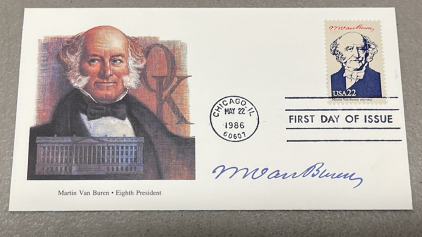 (1) Martin Van Buren Presidential Envelope Stamped And Dated W/ Postmark Chicago IL May 22nd 1986