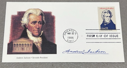 (1) Andrew Jackson Presidential Envelope Stamped And Dated W/ Postmark Chicago IL May 22nd 1986