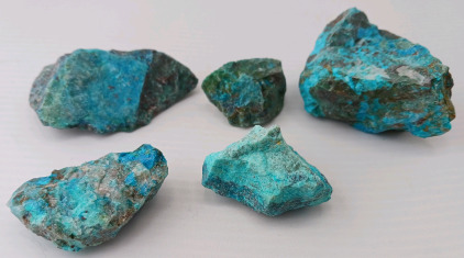 831 Ct. Natural Roug Arizona Turquoise (For Cabbing)