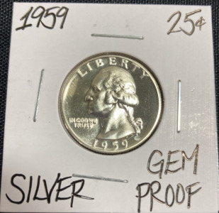 1959 Gem Proof Silver Washington Quarter