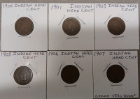 (7) 1900-1908 Indiana Head Cents - 2