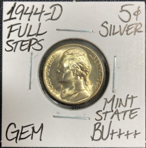 1944-D Gem BU++++ Full Steps Silver Nickel