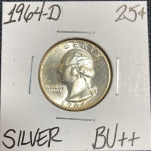 1964-D BU++ Silver Washington Quarter