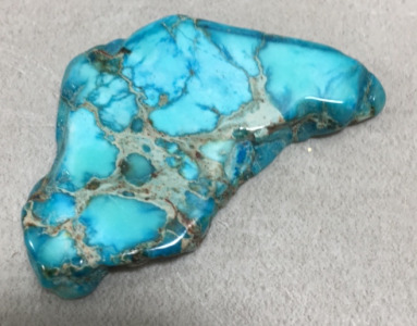36.75 CT Blue Sea Sediment Jasper Free Form Slice Cabochon