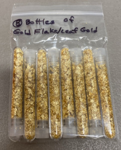 (8) Bottles Of Gold Flakes/Leaf Gold