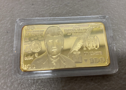 (1) Trump 100ml Gold Plated 1oz Novelty Bar