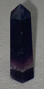(1) 76.70 Ct. Natural Flourite Amethyst Hexagonat Spire 2&rdquo; Tall