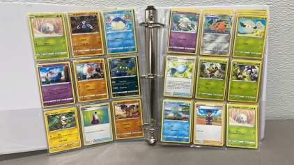 (150+) Pokémon Cards, With Rares And Holos W/ Binder