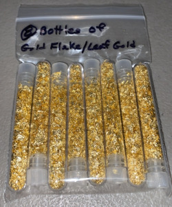 (8) Bottles of Gold Flake/Leaf Gold