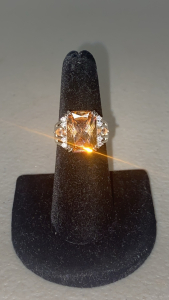 (1) Size 6 Facted Peach .925 Ring